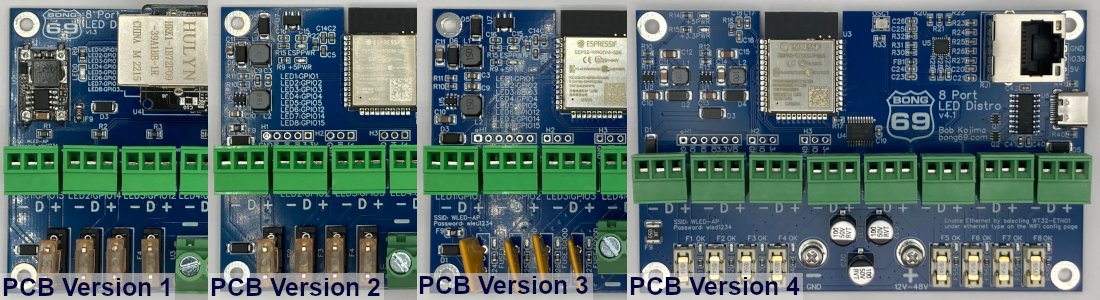 All four versions of the board