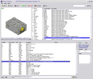 Parts Catalog screenshot